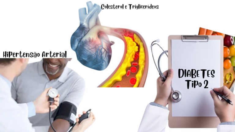 emagrecimento saudável, Pessoa analisando atentamente seus exames médicos, com resultados indicando colesterol e triglicerídeos altos, hipertensão arterial e diabetes tipo 2.